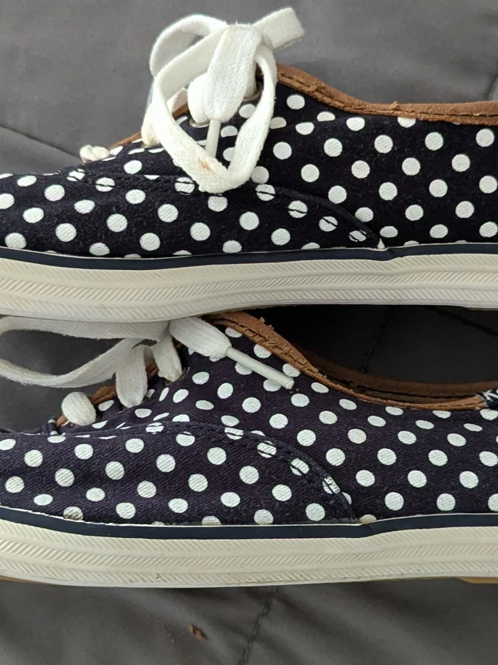 Keds Women's Navy Polka Dot Canvas Sneakers